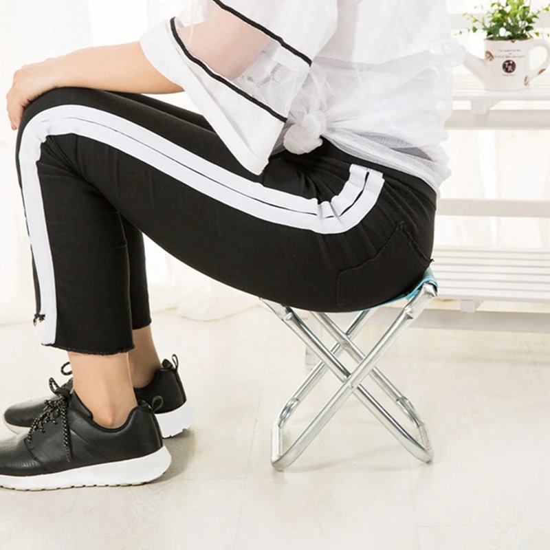 

2021 Fashion Outdoor Indoor Stainless Steel Folding Stool Fishing Chair Folding Chair 2 Styles Convenient And Practical