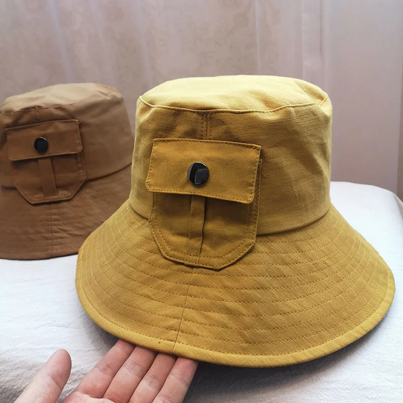 Новая однотонная Панама с карманами плоская кепка для затенения рыбалки охоты