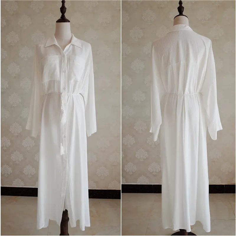 Summer Women Plus Size Beachwear Cover-ups White Cotton Tunic Beach Wrap Bath Dress Swim Suit Bikini Cover Up Woman#Q717