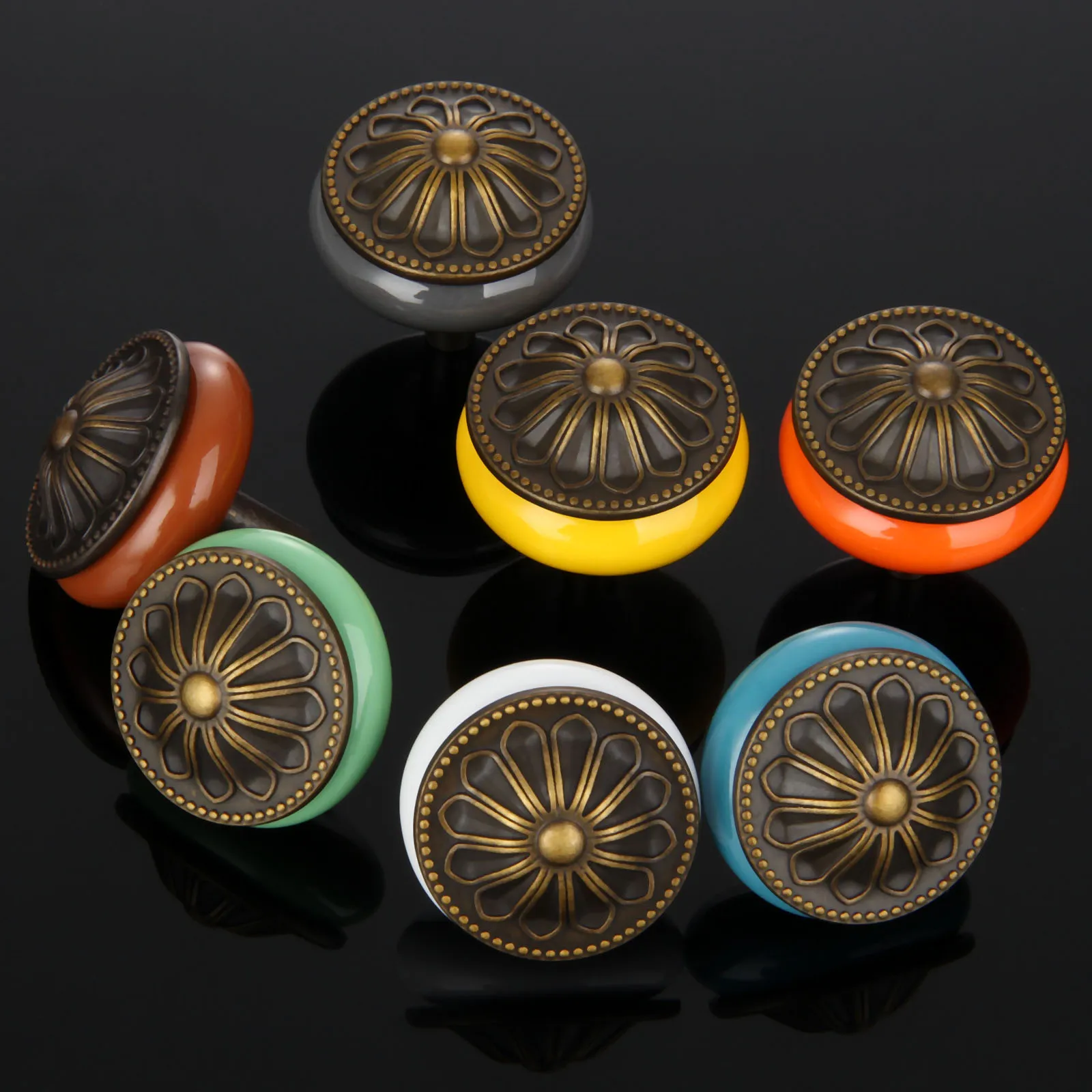 DRELD 1 шт. домашний мебельные ручки современный керамические для шкафа и двери