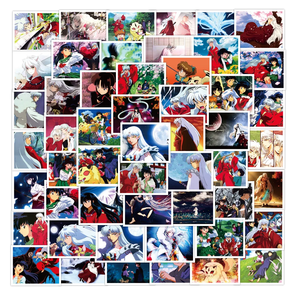 

52 Non-Repetitive New Lnuyasha Riman Graffiti Stickers Notebook Luggage Guitar Water Cup Children's Stickers