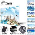 Чехол MTT для ноутбука Macbook Air 13 M1 Pro 13 14 15 16 дюймов, пластиковый жесткий чехол с крышкой для клавиатуры A2337 A2338 A2442