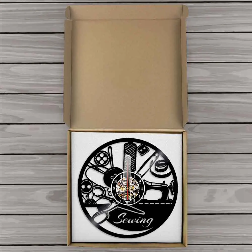 Настенные часы в стиле ретро с виниловой пластиной декоративная машинка для