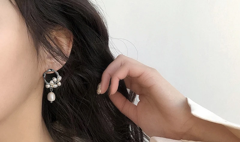 

New earrings beauty natural fresh water pearl ear stud fashion jewelry eardrop earring ear ring women fashion accessories girl