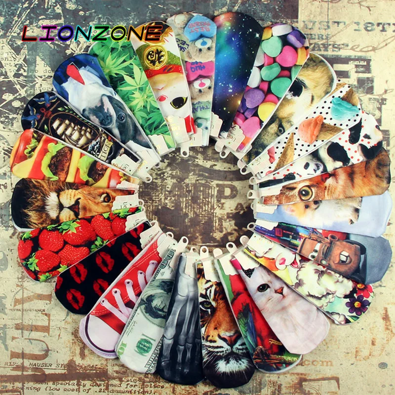 LIONZONE/милые носки с 3D принтом модные изображением животных кошек мультяшных