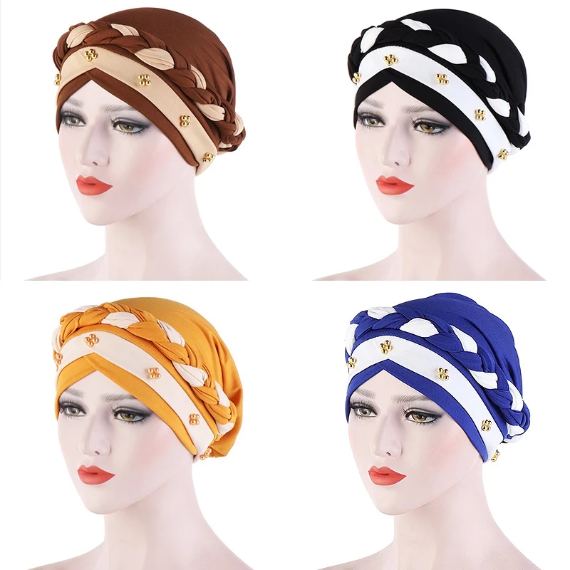 

Ladies Islamic Inner Hijab Hats Women Ladies Muslim Turban Scarf Arab Indian Wrap Head Scarves Solid Color