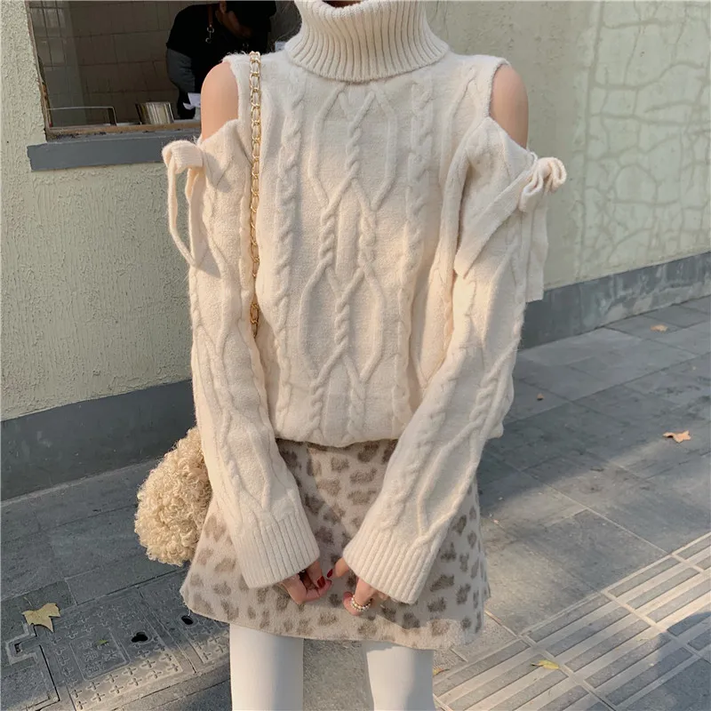 Женский трикотажный свитер-водолазка розовый элегантный винтажный джемпер с