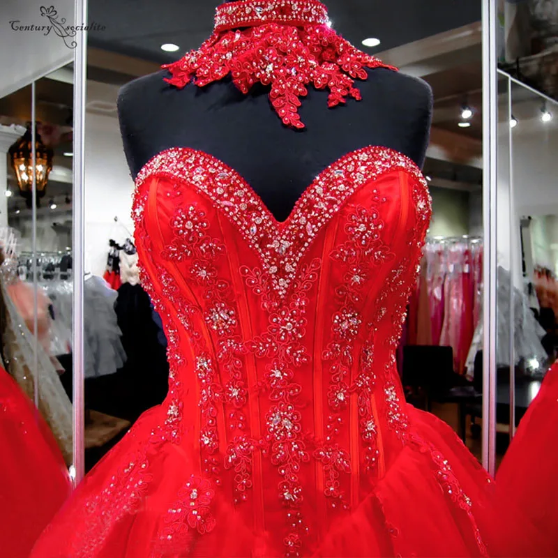Милое красное платье для Quinceanera 16 дюймов 2020 милое кружевное бальное с аппликацией
