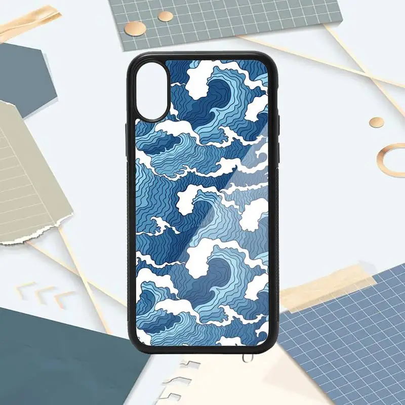 

Waves case for airpods cover Phone Case PC for iPhone 11 12 pro XS MAX 8 7 6 6S Plus X 5S SE 2020 XR