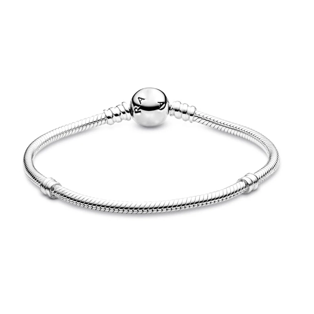 Браслет-цепочка со змеиным плетением и застежкой в виде сердца - купить по