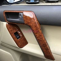 for toyota land cruiser prado fj150 2010 2018 interior wooden door armrest holder handle cover car styling prado accessories