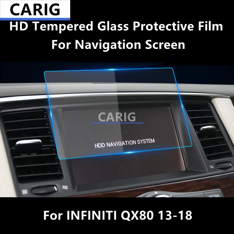 

For INFINITI QX80 13-18 Navigation Screen HD Tempered Glass Protective Film Anti-scratch Repair Film Accessorie Refit