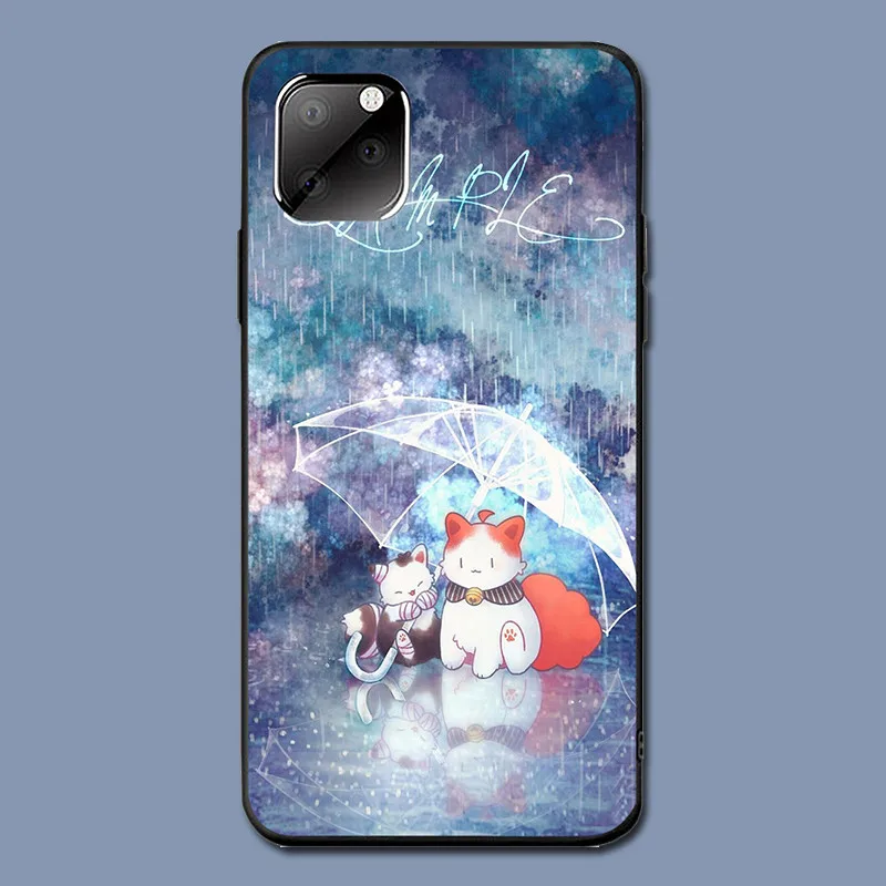 Чехол для Iphone11 Pro XR 11Pro Max 8 7P XS 6s силиконовый мягкий черный чехол с милым котом и