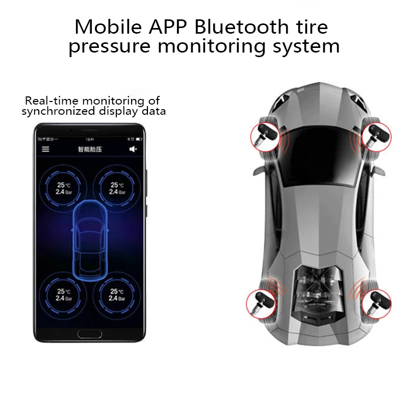 Система мониторинга давления в шинах Мобильный Bluetooth приложение монитор