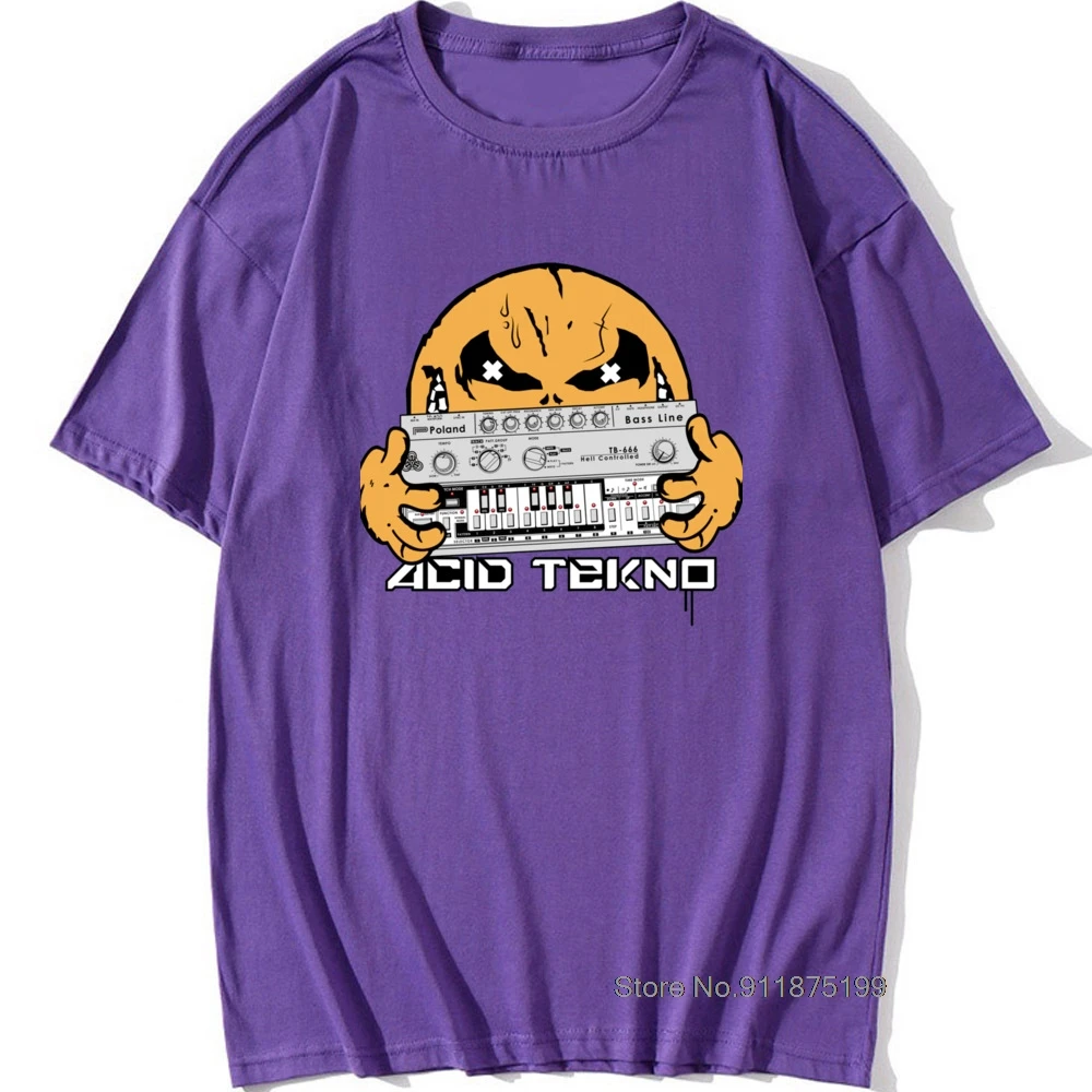 Hacker Men Tees acid tekno Retro T Shirts All Cotton Ramen Sleeve Graphic Tee Shirts O'Neck Male Clothes