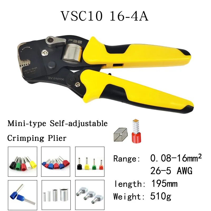 

Саморегулирующиеся плоскогубцы VSC10 16 - 4A 23 -5AWG