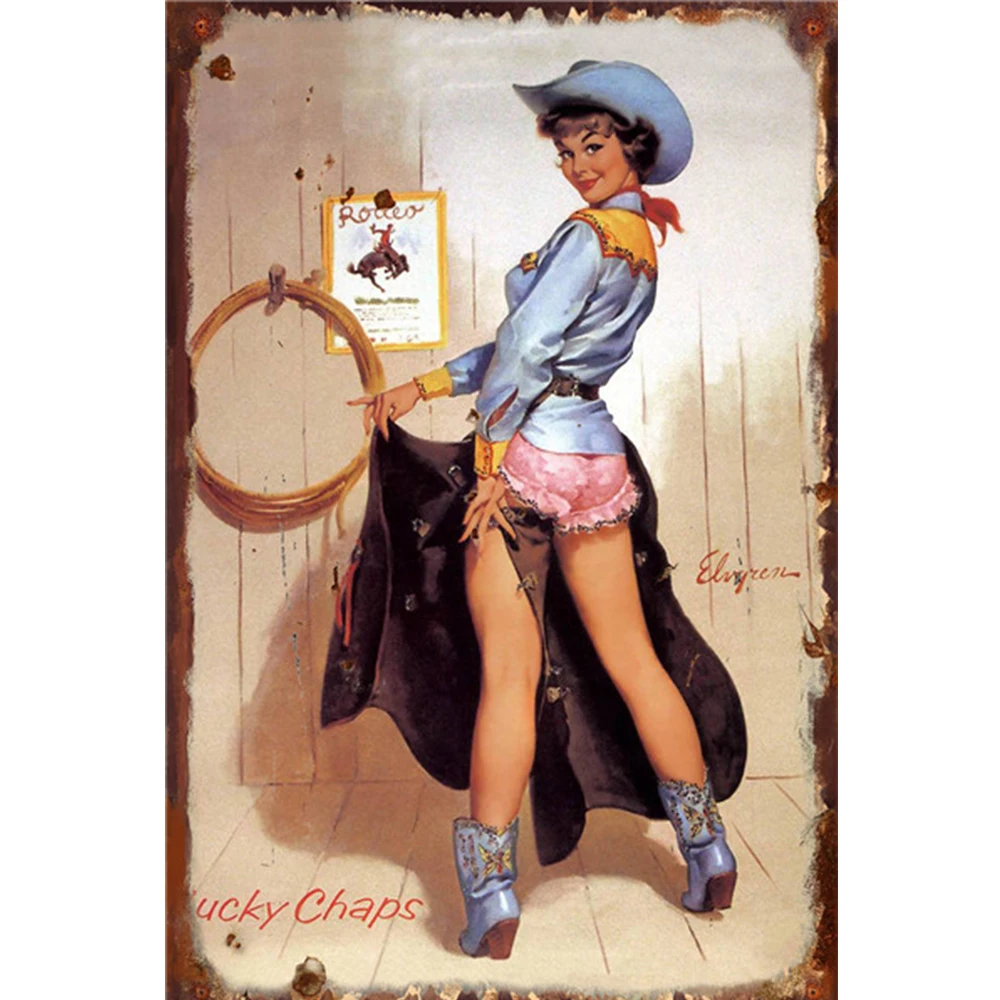 Европейская Сексуальная металлическая вывеска винтажный постер ретро Оловянная