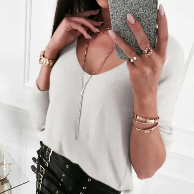 

2020 New Women Sexy Backless Shirt Top Black Gothic Lace Up Corset Blouse Shirt Long Sleeve Tops Blouse S-XL