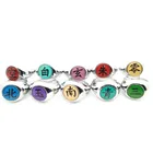 10 шт.компл. аниме Кольца Shippuuden ювелирные изделия косплей костюм кольца ниндзя модный стол Akatsuki металлическое кольцо набор аксессуаров