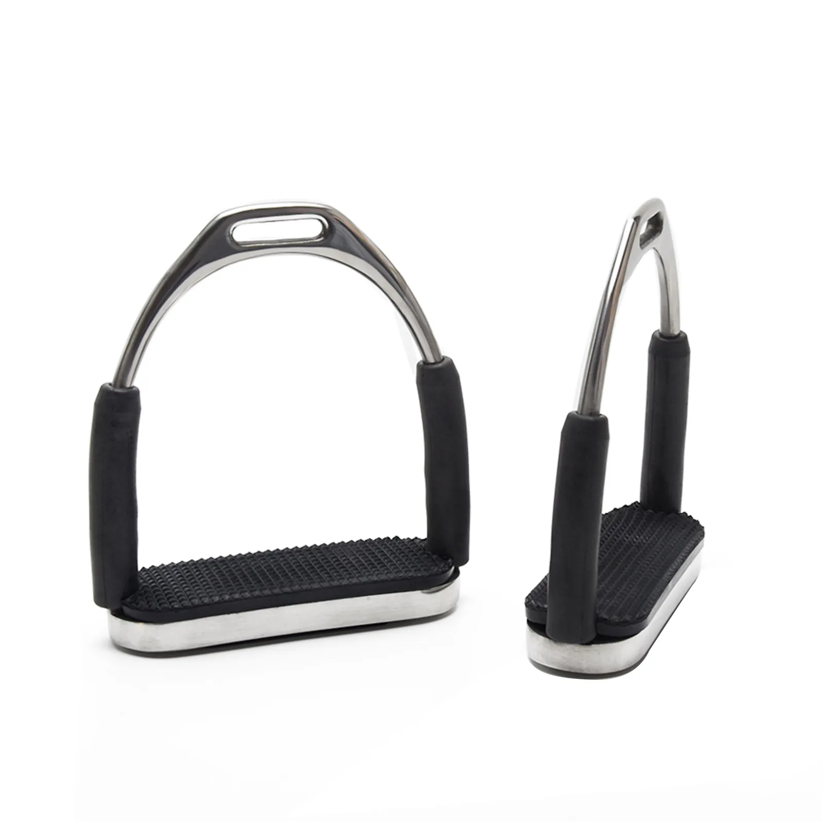 

1 Pair Harness Supplies Anti Slip Racing Folding Horse Riding Outdoor Stainless Steel Stirrups Equipment Saddle Pedals Durable