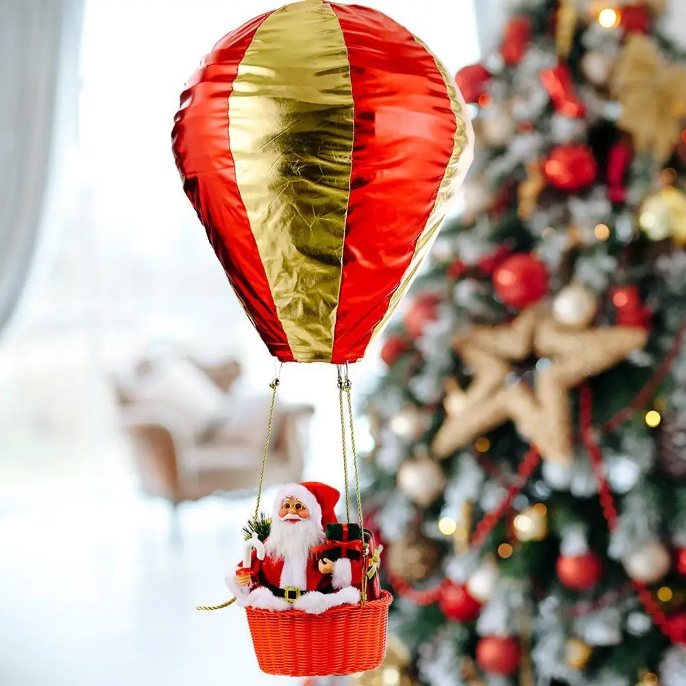 2021 Christmas Decorations Santa Claus Hot Air Balloon Decor Christmas Ornaments for Home Shopping Mall Hotel Ceiling Decoration