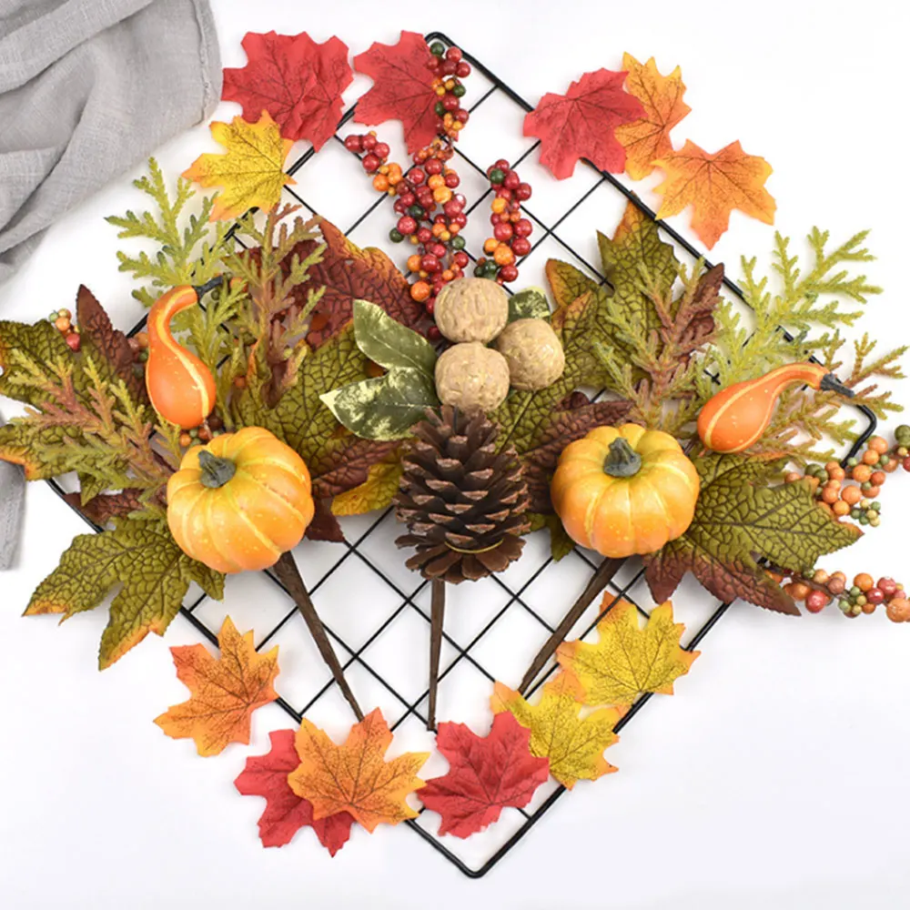 Декоративные реквизиты для осеннего урожая искусственная мини тыква желудь