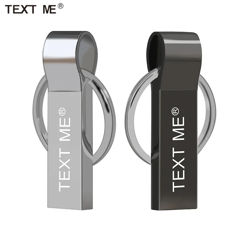 

TEXT ME USB 2.0 4GB 8GB 16GB flash disk Pendrive 32GB 64GB memory stick Flash Mini metal USB Stick pen drive