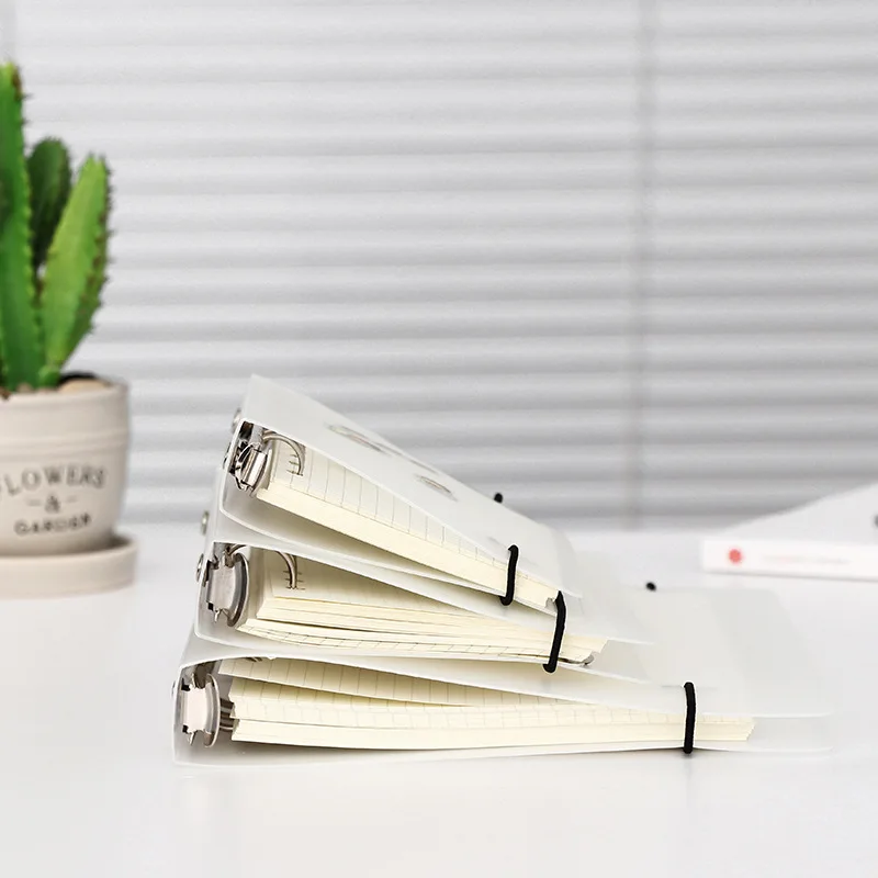 

DL Creative PP plastic grit notebook stationery notebook 6 Hole universal binder student supplies office supplies