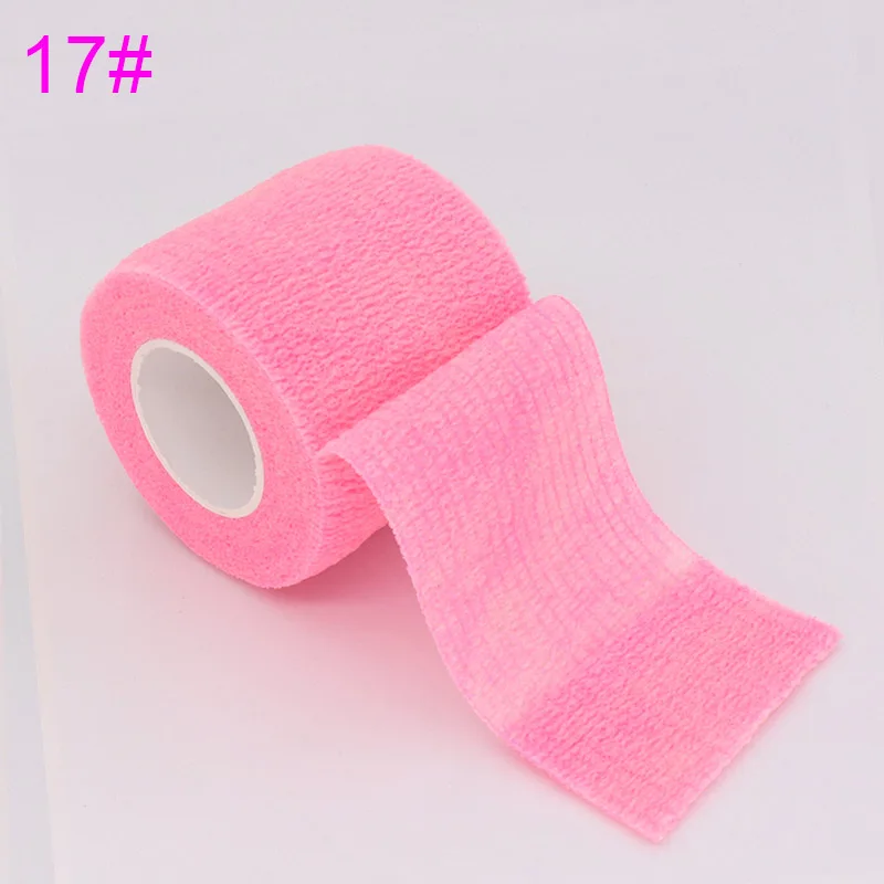 Fluorescent pink 4,5 м красочные эластопласт самоклеющиеся эластичные повязки том объятия Спорт Колено палец лодыжки ладонь плечо спортивная обёрточная лента - Цвет: Fluorescent pink