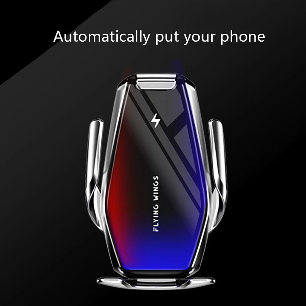 fdgao automatic clamping 15w car wireless charger mount qi fast charging phone holder for iphone 12 11 xs xr x 8 samsung s20 s10 free global shipping
