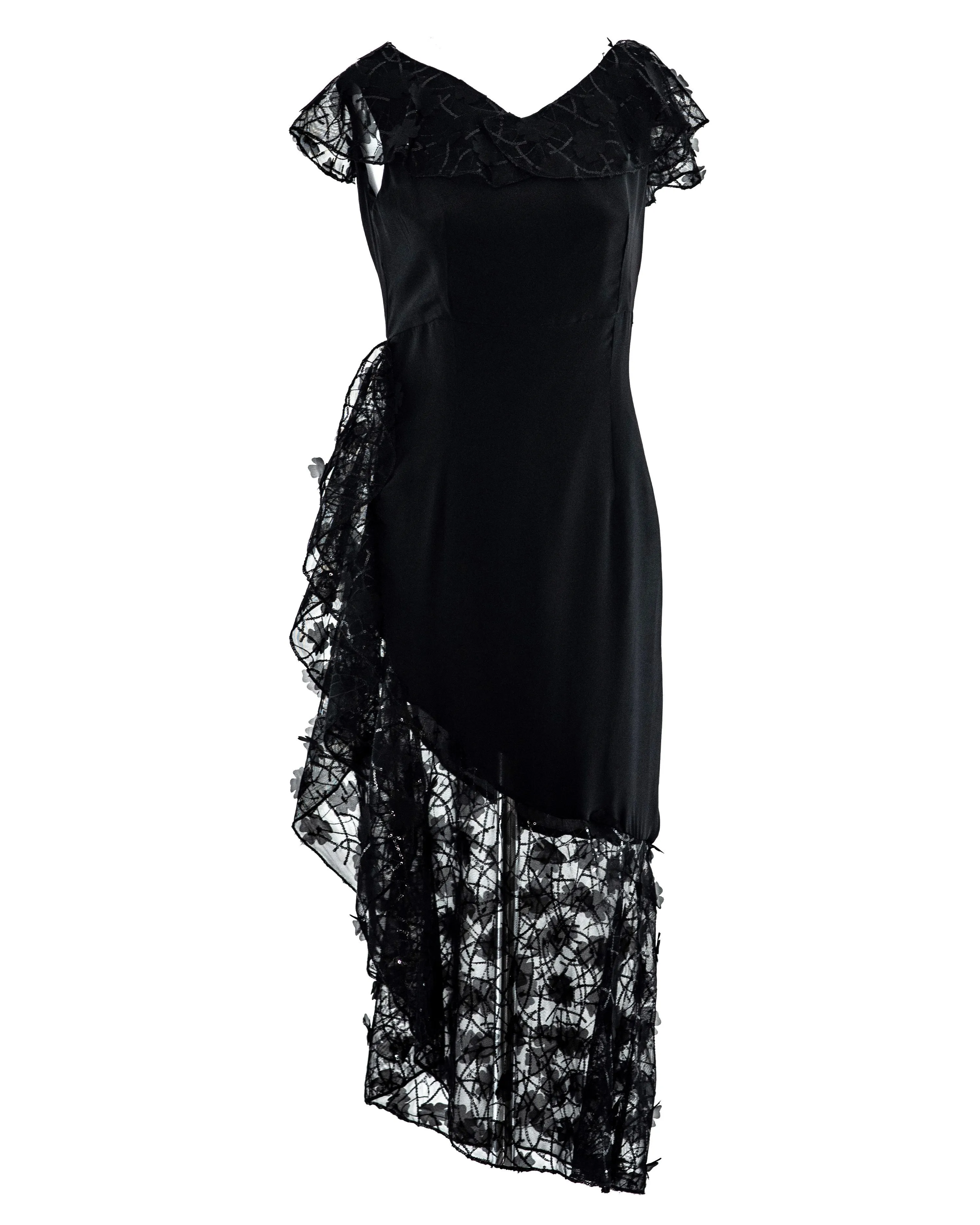 Kavshak Silk Flywheel Skirt Black Women Dress