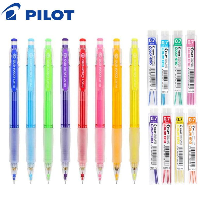 

Pilot HCR-197 Color Mechanical Pencil + Refill 8 Colors 0.7mm Erasable Hand-painted Student Painting Mechanical Pencil