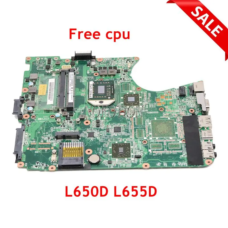 NOKOTION материнская плата для ноутбука Toshiba Satellite L655D L650D A000079130 DA0BL7MB6E0 материнская плата DDR3 разъем s1 Бесплатный процессор