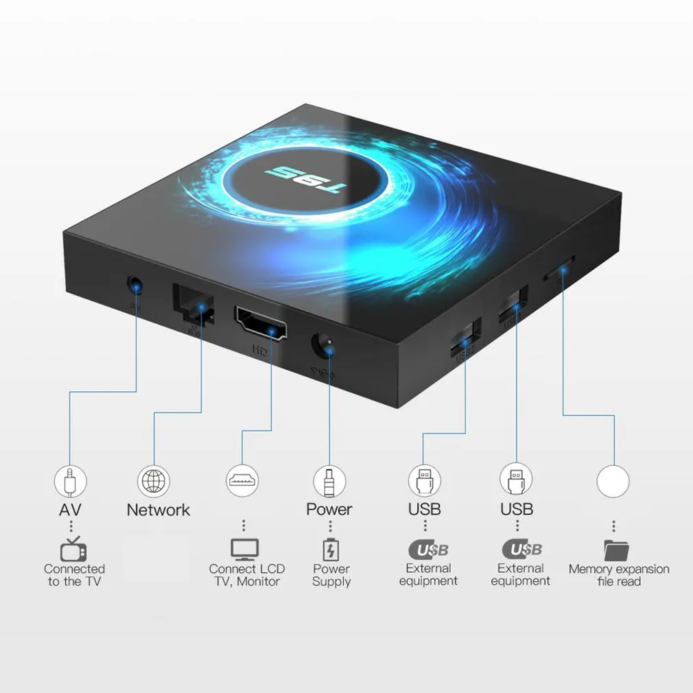 

T95 Allwinner H616 Smart Wireless TVBox 6K High Definition Media Player 2.4G Wifi Dual Frequency Set-Top Box Voice Assistant Box