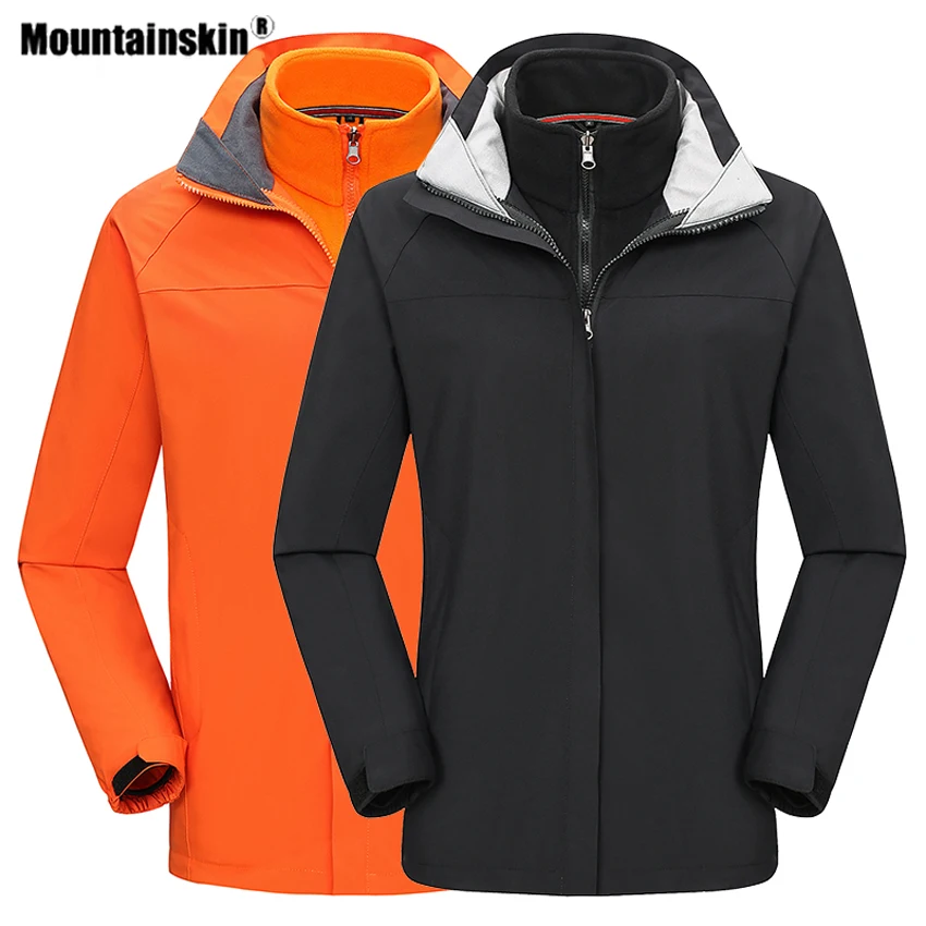 Mountainskin зимние мужские и женские куртки из 2 предметов флисовые для пеших прогулок