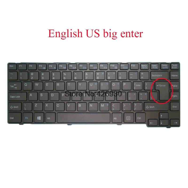 Клавиатура для ноутбука Fujitsu Lifebook U536 U537 UH574 CP638598-01 V132326BS1 V132326AK CP638595-01 английский