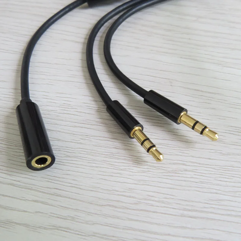 3 5 мм стерео аудио гнездо до 2 внешних микрофона Y разветвитель адаптер кабель 60