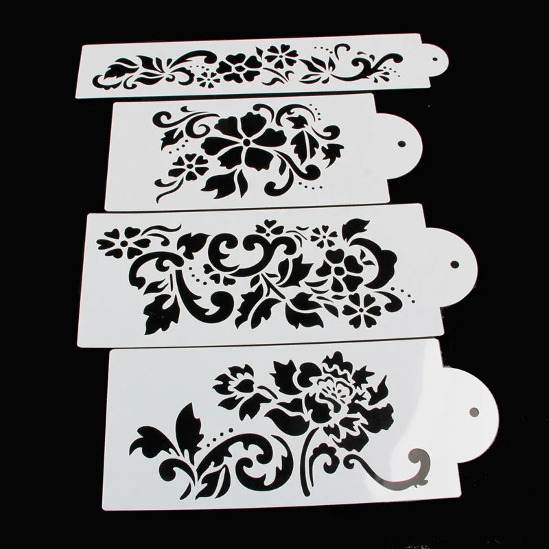 

Lace Flower Cake Fondant Cookie Side Baking Stencil Wedding Decorating DIY Tools 69HC
