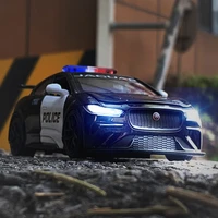 132 jaguar i pace racing police alloy car model diecasts toy vehicles car model miniature scale car toys for childrens gift