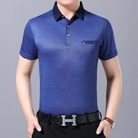 wholesale cheap silky middle age soft cotton casual short sleeve t shirts