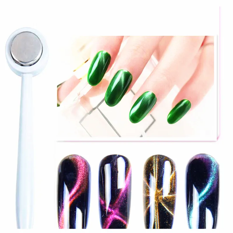 A Double Headed Nail Art Magnet Stick Cat Eyes Magnet for Nail Gel Polish 3d Line Strip Effect Strong Magnetic Pen Tools - Цвет: A