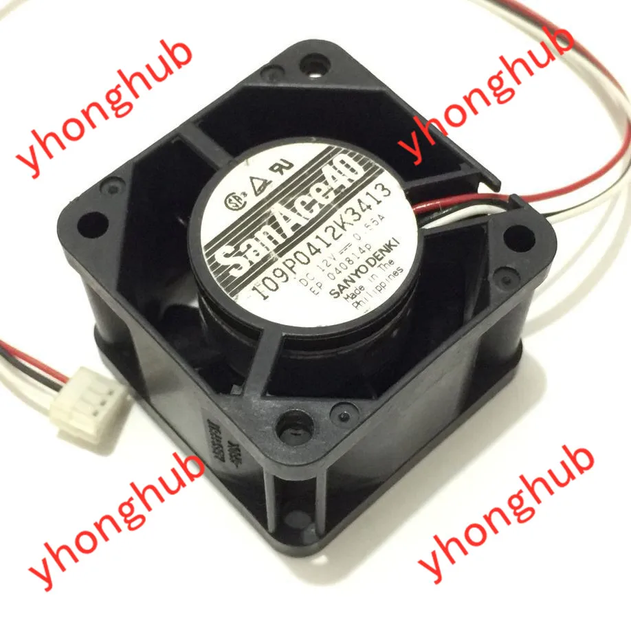 SANYO 109P0412K3413 DC 12 В 0.50A 40x40x28 мм серверный Вентилятор охлаждения