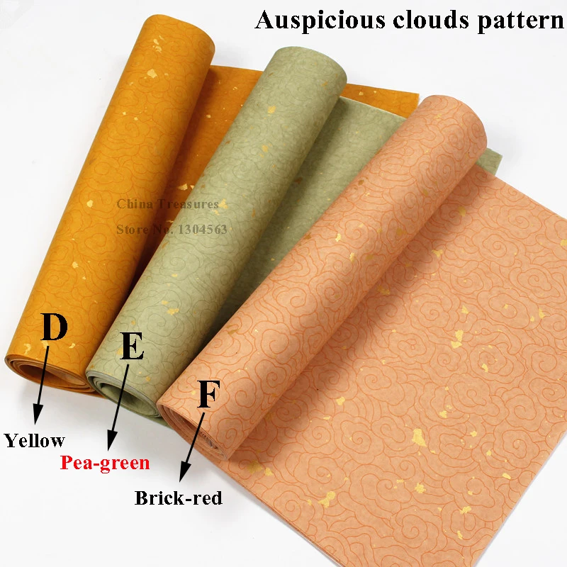Ceny 10 Arkuszy/partia, Chiński Batik Xuan Papier Z Wzorem I Brokatem Papieru Ryżowego Kaligrafii Pisania