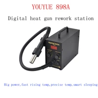 hot sale youyue 898a non lead smart soldering station air pump soldering station with digital display for mobile phone repairing