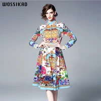 2019 autumn fashion dress women floral maxi luxury dress formal dress women elegant long sleeved dress %c2%a0vobe ropa mujer vestido