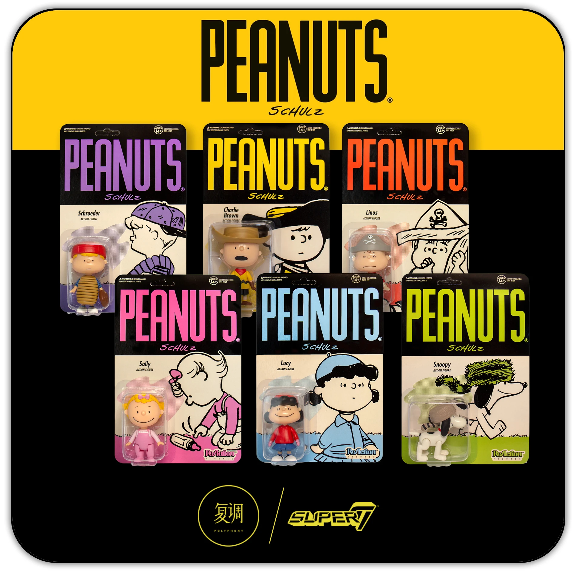 PEANU Snopies Салли Линус Шрёдер Люси и SDCC Чарли Браун винтажные карточные суставы