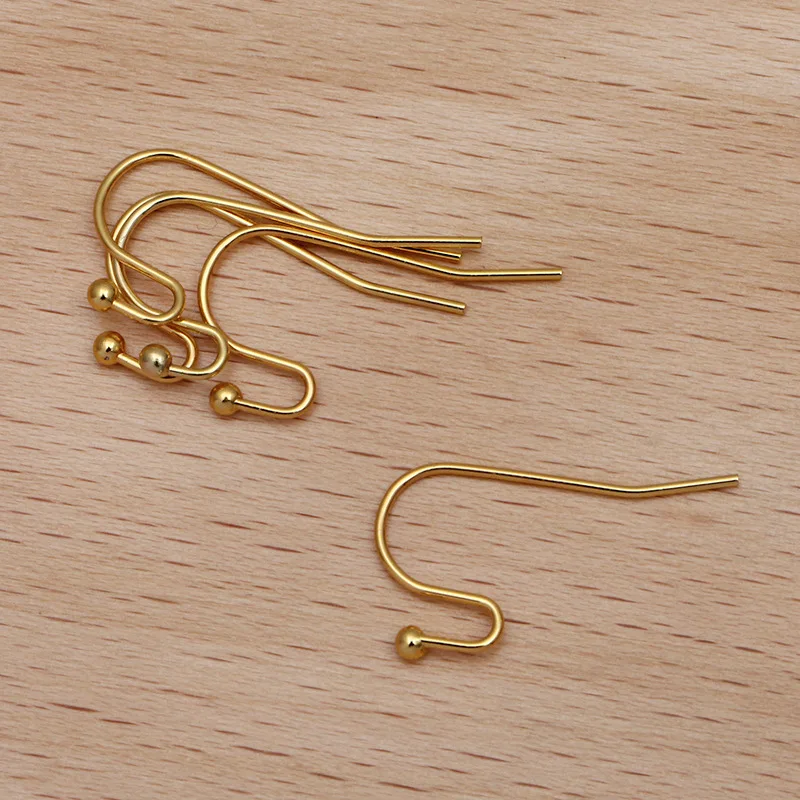 50 шт./лот 0 7 мм толщина латунный крючок для ушей ювелирные аксессуары Сделай Сам