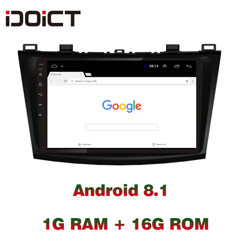 Автомобильный DVD-плеер IDOICT Android 8 1 GPS-навигация Мультимедиа для Mazda 3 Радио 2008 2009 2010