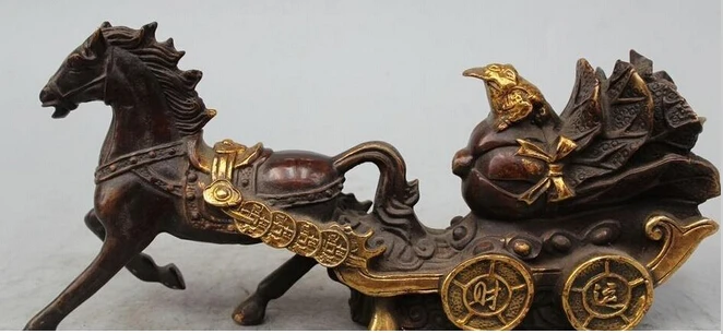 1001 + 12 авиапочту Китая (China бронзовая позолота Буддизм фэншуй монета RuYi Cai прогулки