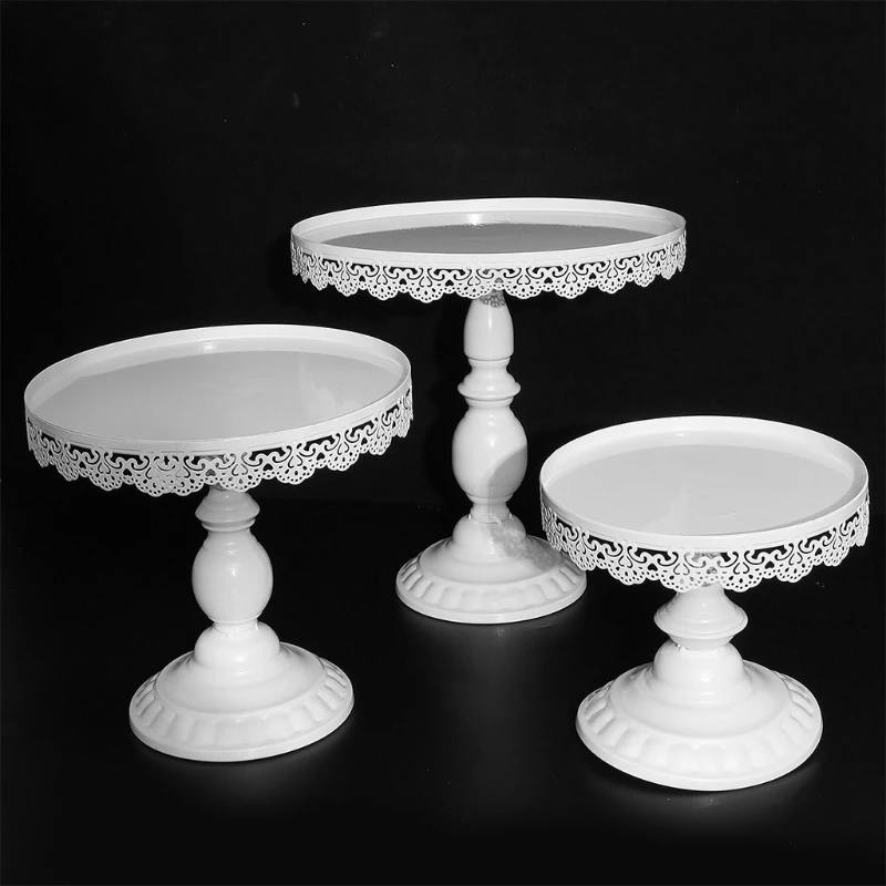 

Baking paint Cake Stand Round Pedestal Dessert Holder Cupcake Display Rack Birthday Wedding Party Decoration